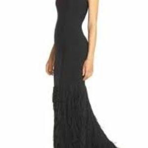 Jay Godfrey Black Fringe Gown